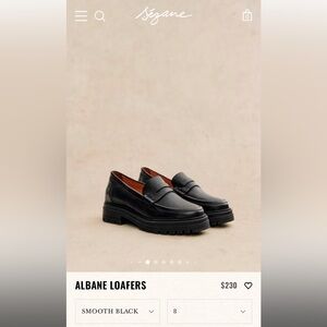 Sezane Albane Loafers in Smooth Black